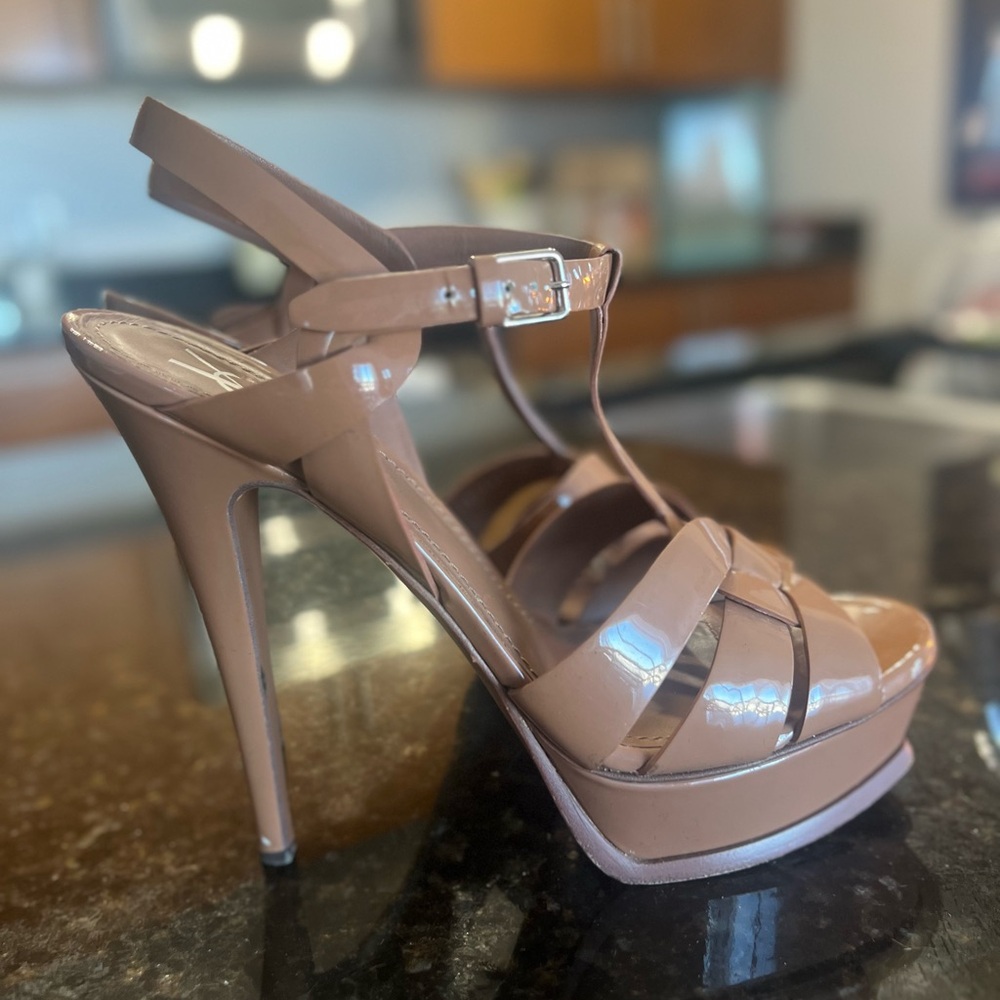 YSL patent leather tributes 105 platform sandals sz 39 - Picture 8 of 17